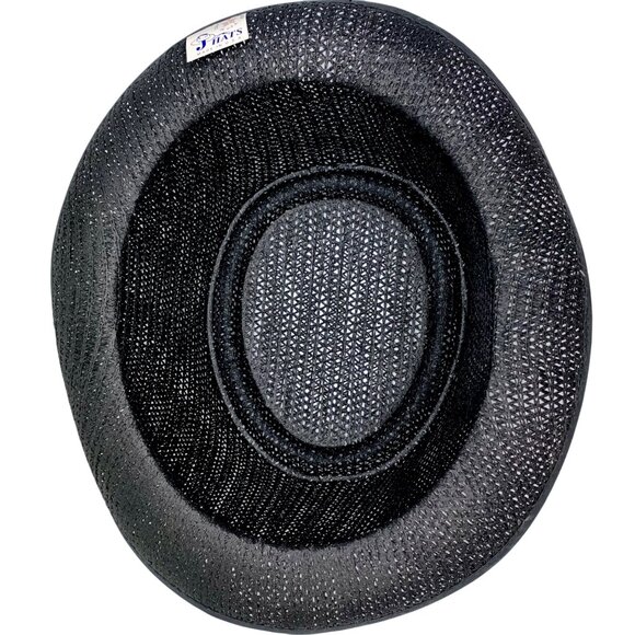 Lot 10 Adult Pork Pie Perforated Hat Black Stage Costume Cosplay Recital Show - Picture 3 of 7